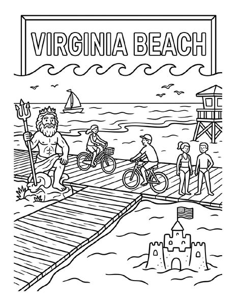 Virginia Beach kids coloring page